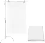 Selens 1x1,7M Diffusor Stoff Nylon Seide Weiß Diffusion Nahtloser Lichtmodifikator für Fotografie Beleuchtung, Softbox und Lichtzelte