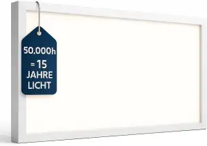 JALAMA LED Panel 60x30 cm – Ultraflach (9mm), 24W, 2640lm, Neutralweiß 4000K, Bl