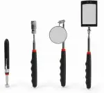 Pick up 4er Set Teleskop Werkzeugset LED Magnet Inspektionsspiegel Spiegel Heber | Das ideale KFZ- & Werkstatt-Zubehör