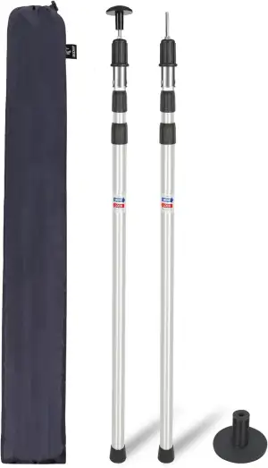 REDCAMP Aluminium Zeltstangen Teleskop 2er-Set, 230/320 cm Camping Teleskopstang