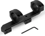 30mm Teleskophalterung, Monokularhalterung mit 20 MOA Winkelkompensation und Doppelring, Hochprofilige Versetzte Sucherhalterung, Passend für 11mm Dovetail, Freitragende Optikhalterung