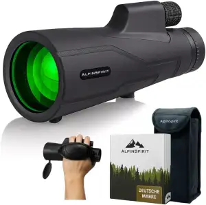 Monokular 12x50 mit Nitrogen, inkl. Handschlaufe [IPX6,FMC & BAK4],geeignet für 