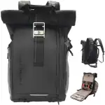 Besnfoto Kamerarucksack Wasserdicht, Fototasche Kameratasche für DSLR SLR spiegellose Kamera mit Laptopfach Stativhalter große Kapazität für Wandern Reisen Herren