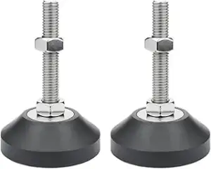 Gummibodenausgleichsplatte, 2 Pcs M6 Verstellbare Möbelbeine, Metall-Nivellierfü