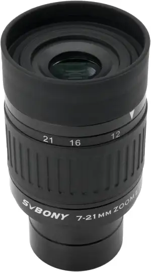 Svbony SV135 Zoom Teleskop Okular, 1,25 Zoll 7–21 mm Zoom Okular, 52-Grad-Sichtf