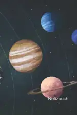 Notizbuch: Sonnensystem Notizbuch | 6x9 Zoll DIN A5 | 120 Seiten Punktraster | Planeten Notizheft | Weltall Tagebuch | Weltraum Schreibheft | Astronomie Geschenk
