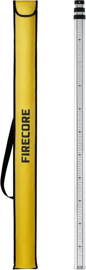 Firecore Nivellierlatte, Teleskop Nivellierlatte 3m, Aluminium Messstangen für K
