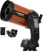 Celestron 11069 NexStar 8SE computergesteuertes Schmidt-Cassegrain-Teleskop mit vollautomatisierter Halterung, SkyAlign-Technologie und XLT-Beschichtung, Schwarz/orange