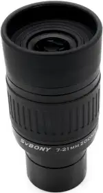 Svbony SV135 Zoom-Teleskop-Okular, 1,25 Zoll, 7–21 mm Zoom-Okular, 60 Grad weites Sichtfeld, 7 Elemente 4 Gruppen, Linse mit Filtergewinde, Teleskop Zubehör für Planeten- und Mondbeobachtungsteleskope