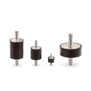 Gummipuffer Typ A M4 Ø15x15 mm Gummipuffer, Schwingungsdämpfer, Elastikpuffer, V
