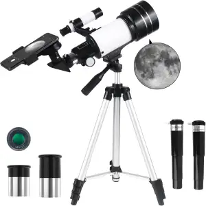 Teleskop für Kinder & Anfänger, 70mm Aperture 300mm Refraktor Teleskope Einsteig