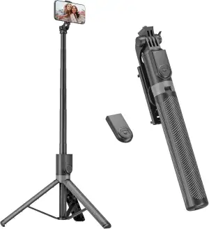180cm Handy Stativ & Selfie Stick, Aluminium Integriertes Ausziehbares Stativ fü