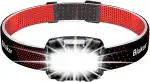 Blukar LED Stirnlampe Wiederaufladbar, Superhell Stufenlos Dimmbar Kopflampe mit 8 Lichtmodi, Sensor und Rotlicht, Leichtgewichtig Wasserdichte Mini Stirnlampe für Joggen, Campen, Angeln usw.
