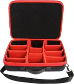 Powarobor Akku Lagerung Case Halter Koffe,Etui Tasche Aufbewahrungsbox für Einhel_l_18V Akku und Ladegerät,Zubehör und Werkzeug-Hält 18V 2.0Ah,2,5Ah,3.0Ah,4.0Ah 5,2Ah Akkus Ladegerät. (Nur hülle)