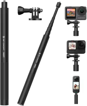 K&F CONCEPT MS07 153CM Selfie Stick,Unsichtbarer Selfiestick,Einbein Stativ mit 