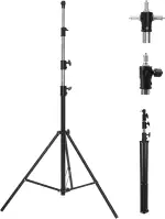 MYOYAY 400cm Lichtstativ Höhenverstellbar Lampenstativ, 4.1m max Aluminium Lampenständer mit 1/4" Schraube, Studioblitz Metallstativ Stativ Lampenhalter 10kg Traglast für Studio Outdoor Photography