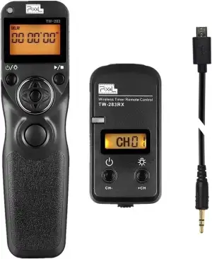 Pixel Kabelloser Timer-Fernauslöser TW283-90 Funk Fernbedienung Drahtauslöser Kompatibel mit Fuji...
