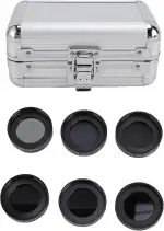 Teleskop -Mondfilterset, 6 Stcs 1,25 Zoll ND2 ND4 ND8 ND16 ND32 ND64 Filter mit Mentaler Fall, Ne...