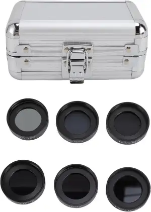 Teleskop -Mondfilterset, 6 Stcs 1,25 Zoll ND2 ND4 ND8 ND16 ND32 ND64 Filter mit 