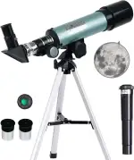 Teleskop für Kinder, 360/50mm Astronomisches Teleskop Refraktor Weltraum Fernrohr Landschaft Teleskope Tragbares Reiseteleskop mit Stativ, Kinder Geschenke für Kinder & Einsteiger.