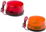 ONPIRA Universal LED Blitzlicht 12V in 2 Farben Rot oder Orange für Innen und Außenbereich geeignet (Rot)
