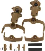 Montierungsadapter Version 2.0 für Comta II/III XPI Tactical Headset, kompatibel mit MLOK/ARC/Wendy Helm (Brown)