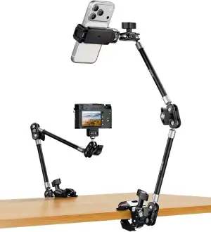 ULANZI C078 Magic Arm mit Klemme, Overhead Stativ mit 360°-Kugelkopf, Klemmstati