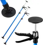 2er Set Deckenstütze, Montagestütze bis 50kg Tragkraft,Teleskopstützen bis 45°,Montagestütze 115-290cm,Einhandstütze für Wände, Decken,Stützen Höhenverstellbar,Deckenstützen aus Stahl