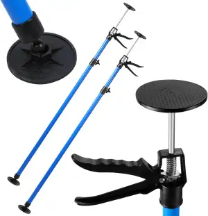 2er Set Deckenstütze, Montagestütze bis 50kg Tragkraft,Teleskopstützen bis 45°,M