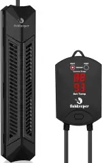 fishkeeper Aquarium Heizung, Intelligent Heizstab Aquarium, Tauchsieder mit Thermostat & Einstellbarer Temperatur, LCD-Display, Überhitzungs- und Trockenlaufschutz, 300W für 150L-300L Süß-/Salzwasser