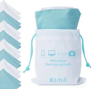 Mikrofaser Brillenputztücher (8er Pack) in Profiqualität auch für Displays und O