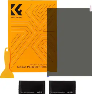 K&F Concept Polarisationsfolie 1 Stück 300 * 200 * 0,21mm linear 90 Grad polfilt