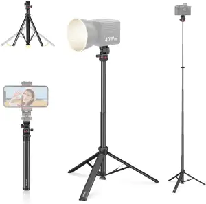 ULANZI MT-80 Ausziehbares Stativ Aluminium, 213cm Lichtstativ tragbares verstell