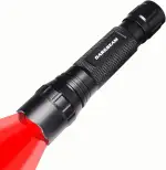 DARKBEAM Rot licht Taschenlampe Taktische LED Aufladbar USB, 501BS hohe Lumen Zoomable Rote Taschenlampen Tragbares Handheld Rotlicht für Angeln Jagd Detektor Astrofotografie
