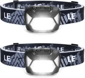 Lepro Stirnlampe, 2 Pack, Superhelle LED Kopflampe mit 6 Leuchtmodi, Wasserdicht