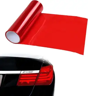 1 Rolle Scheinwerferfolie,Rote Folie Transparent,Cellophanfolie,Tönungsfolie Aut