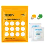 Wisedry 10g x 30 Packungen Silica Gel Sachets Beutel mit Orangenperlen Feuchtigkeitsanzeige Trock...