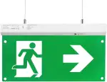 LED Fluchtwegleuchte 4in1 Notleuchte mit Akku und Test-Funktion - Dauerbetrieb - Wandmontage Deckenmontage - Rettungsweg Notausgang Notfall EXIT