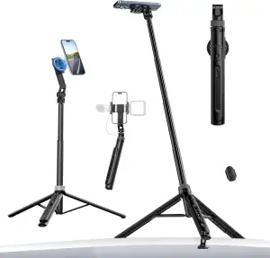 ULANZI TT88 Handy Stativ Ständer 145cm, Magnetisches Selfie Stick mit Fernbedien