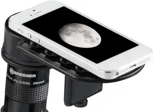 Bresser Deluxe Smartphone-Adapter für Teleskope und Mikroskope mit großem Einstellbereich des Oku...