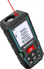 Laser Entfernungsmesser 50M,MiLESEEY Lasermessgerät mit 2 Wasserwaagenblasen,±2mm Genauigkeit,2 Z...