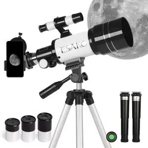 ESAKO Teleskop für Kinder & Einsteiger, 70mm Blende Tragbares Teleskop Astronomi