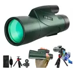 Gosky Monokulares Teleskop, Piper 12 x 55 Hochauflösendes Monokular für Erwachsene mit BAK4-Prisma und FMC-Objektiv, leichtes , handlich mit Smartphone-Adapter, geeignet für Vogelbeobachtung