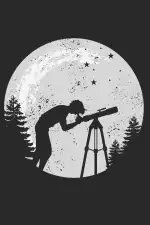 Notizbuch: Astronomie Notizheft A5 liniert I Geschenk für Astronomen I Teleskop Journal I Universum Sterne Planeten Tagebuch
