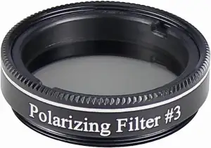 SOLOMARK 1,25" Polarisationsfilter Nr. 3 für Teleskope und Okulare – Reduziert B
