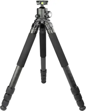 Pyramid Carbon Kamera Stativ mit Panorama Kugelkopf ohne Mittelsäule 147cm 2kg T