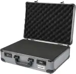 HMF 14402-02 Alu Fotokoffer, Waffenkoffer mit Rasterschaumstoff | 46 x 33 x 15 cm