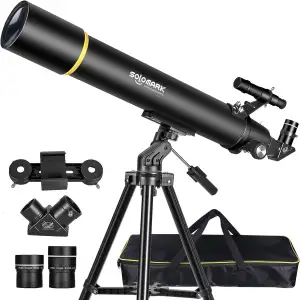 SOLOMARK Teleskope für Erwachsene Astronomie, 80mm Aperture 900mm Refraktor Tele