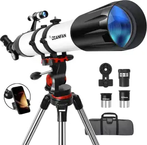 Dianfan Teleskop,90 mm Öffnung 800 Teleskop Astronomie für Erwachsene,32X-240X R