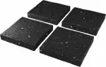 Waschmaschinenunterlage Pads 4 STÜCK 9x9x1 cm - Gummipads Anti Vibrationsdämpfer für Trockner Möbel und Schränke - Lautsprecher Schallschutzmatte - PREMIUM Unterlegscheiben Matte - MADE IN GERMANY